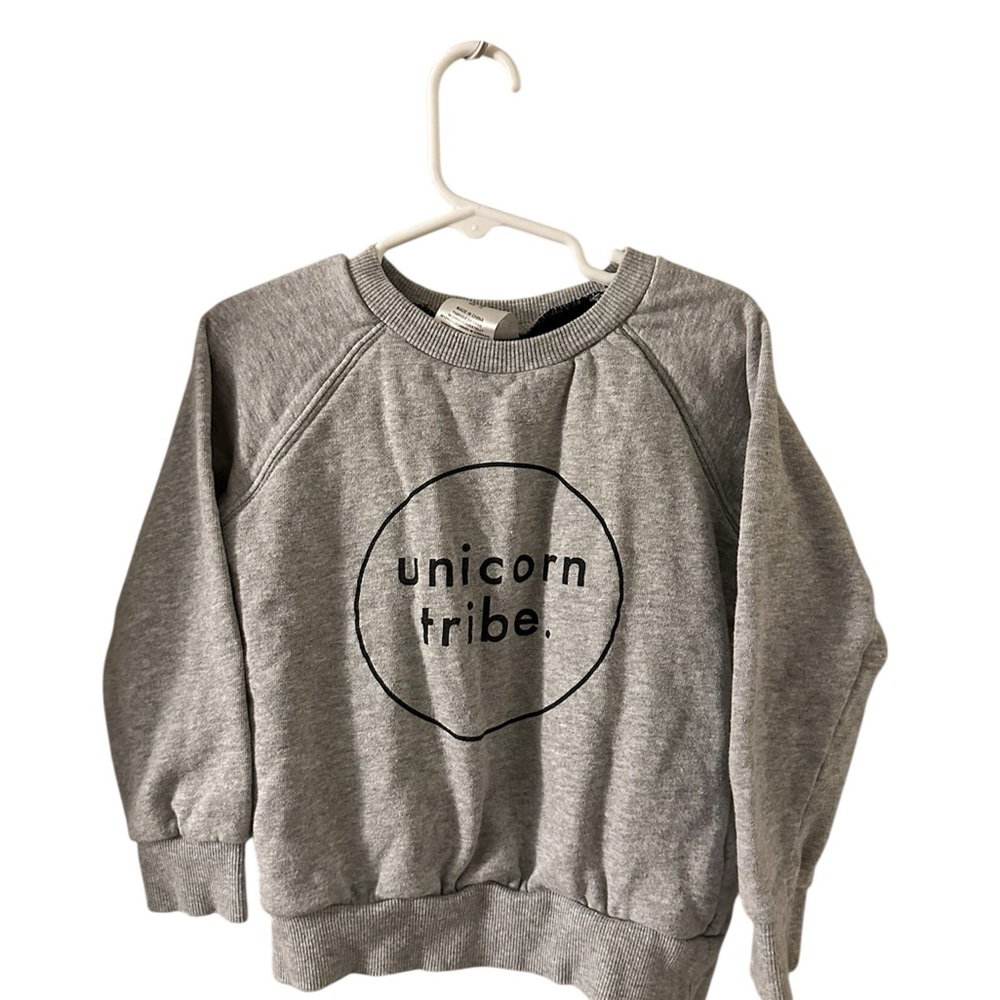 NWOT Unicorn Tribe Kids Gray Sweatshirt